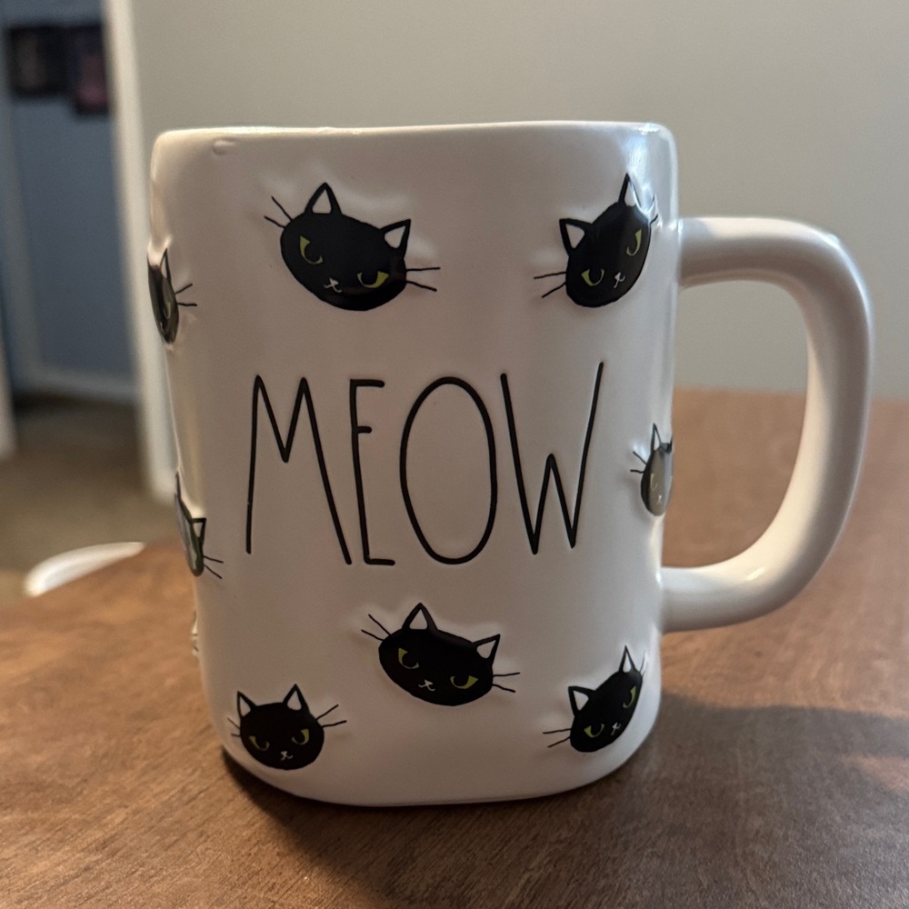 Rae Dunn Cat Meow Coffee Mug